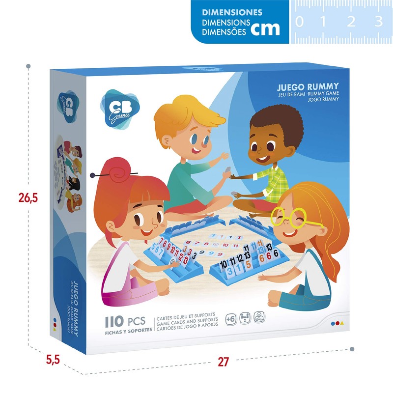COLORBABY 49038 Rummy CB Games Board Game Rummi