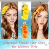 CUBACO 2 PCS Hawaiian Flower Hair Clips for Women Girls,