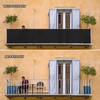 SUNLAX 3'x10' Black Balcony Privacy Screen Fence Windscreen Cover Fabric