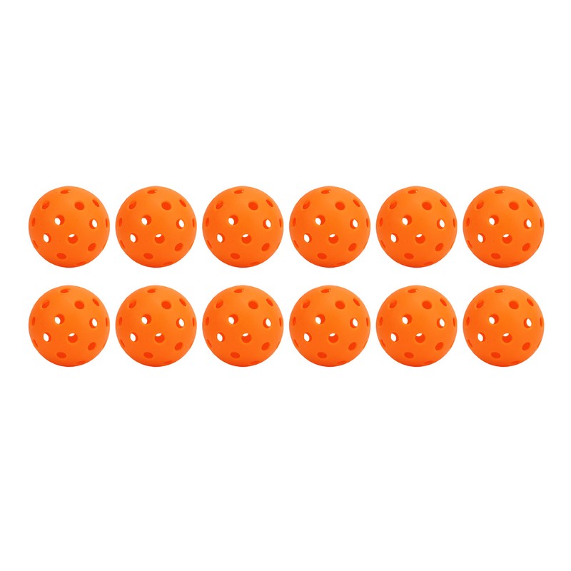 12PCS 74mm 40 Holes Pickleballs PE Plastic High Elasticity Pickleball