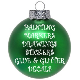 DIY Christmas Baubles Set for Kids and Adults - Christmas Decorations for DIY Crafts, Painting, Drawing, Large 3.15 Inches, Green Matte Blank, Set of 12