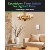 BN-LINK Countdown Timer Switch for Bathroom Fans and Lights, Wall