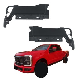labwork Black Rear Left and Right Bumper End Driver and Passenger Side Bumper Face Bars without Auto Park Sensors Hole Replacement for F250 F350 F450 2023-2025