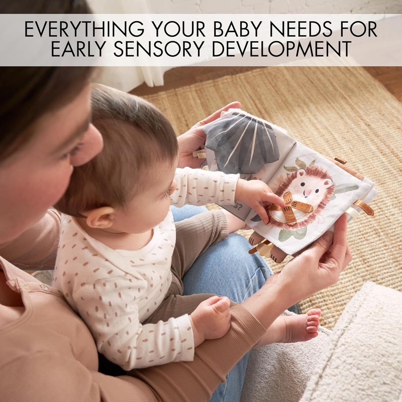 Soft Sensory Baby Cloth Book with Touch & Feel Pages,