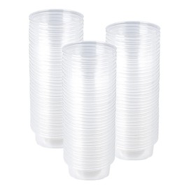 WOLEDOE 100Pcs Crested Gecko Food Dish, 0.5oz Plastic Reptile Feeding Cups