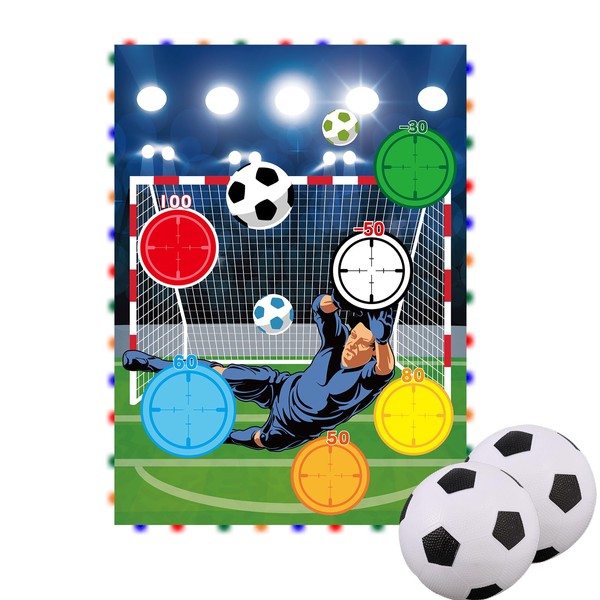 BTFO Trampoline Soccer Game Set with Light Strip, Football Moving