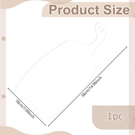 INUNLY Acrylic Charcuterie Boards Templates 14.96x7.08 Serving Board Router Templates for Woodworking Cutting Board Template with Handle Angled Curvy Tracing Stencils Cut Guide Tools for Kitchen