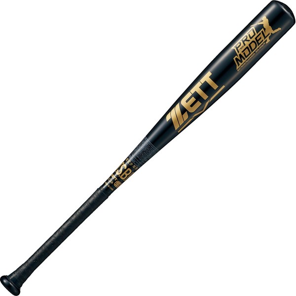 ZETT BAT76416 Soft Baseball Bat, Pro Model, Ultra Duralumin, 29.9 inches (76 cm), 16.9 oz (480 g), Average Black (1900)