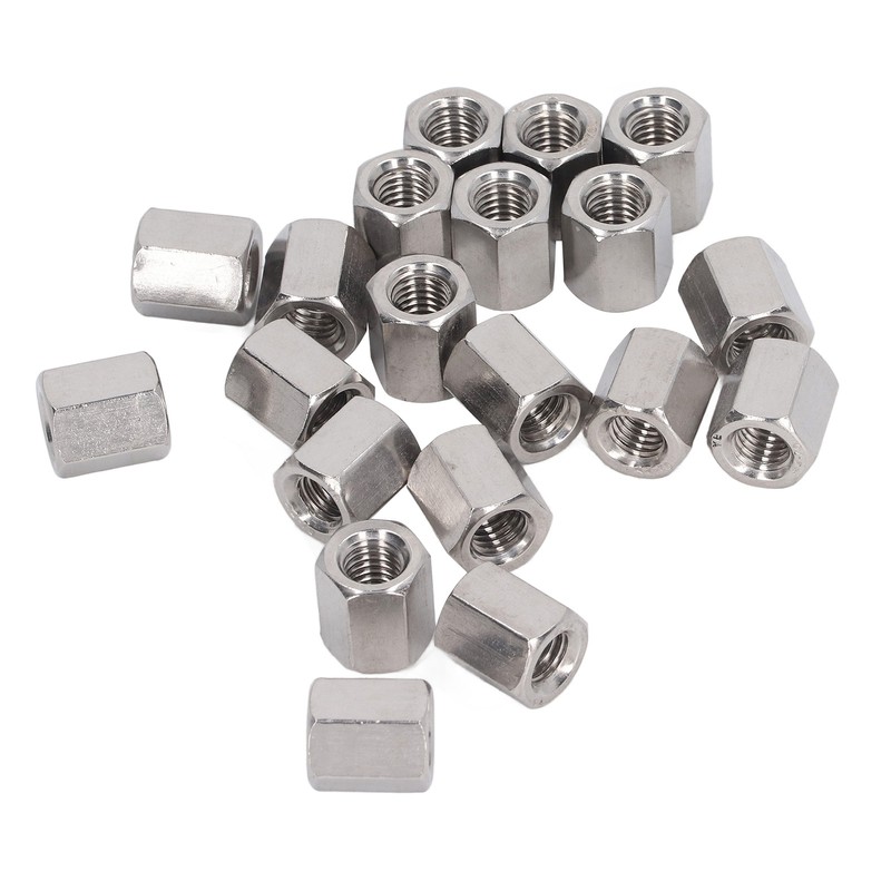 20 Pcs Hex Coupling Nut M8x1.25 L15mm 304 Stainless Steel