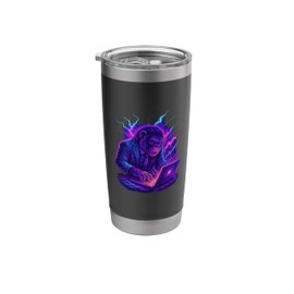 Crypto Hacker Trading Ape Intense Coder Graphic Stainless Steel Insulated Tumbler