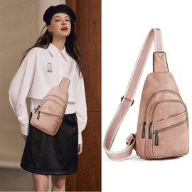 Mroede Sling Bag Crossbody Bags for Women Small Cross Body Bag Fanny Packs Chest Sling Purse for Daily Travel Leisure Sport