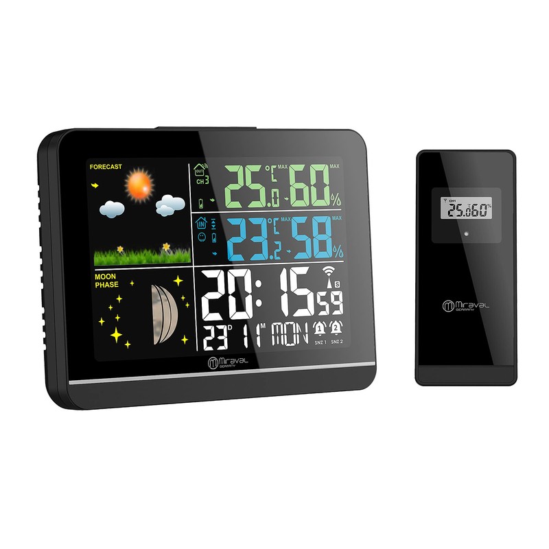 Wireless weather station with colour display: accurate weather forecast with
