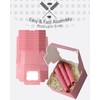qiqee Pink Bakery Boxes with Window 100pcs 4x4x2.5 Mini Cookie