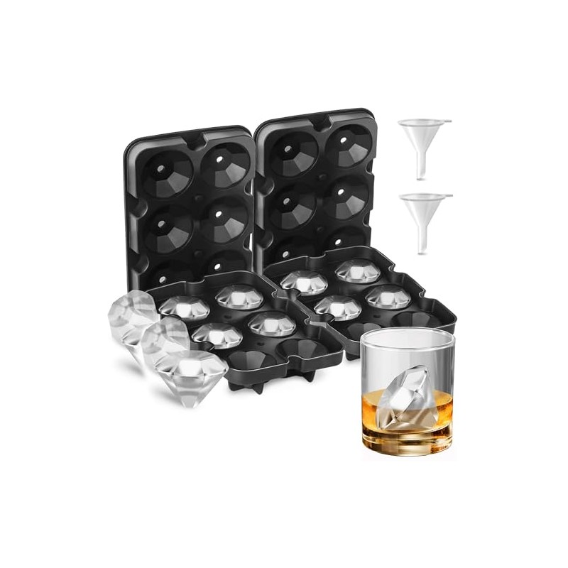 Moldes para cubitos de hielo de diamantes, moldes para cubitos
