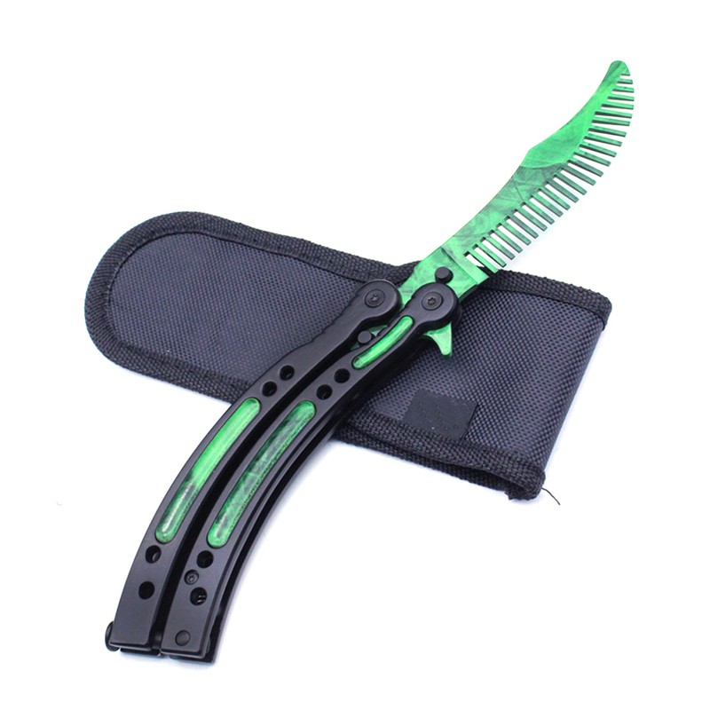 Foldable Comb Stainless Steel Butterfly Exercise Training Comb Styling Tools