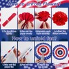 4th of July Patriotic Decorations Set Red White Blue Paper