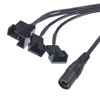 uxcell Fan Power Supply Cable DC 5.5mmx2.1mm to 4 Port