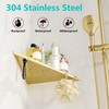 Qeke 10" Bathroom Corner Shelf, 2 Pack Recessed Shower Shelf