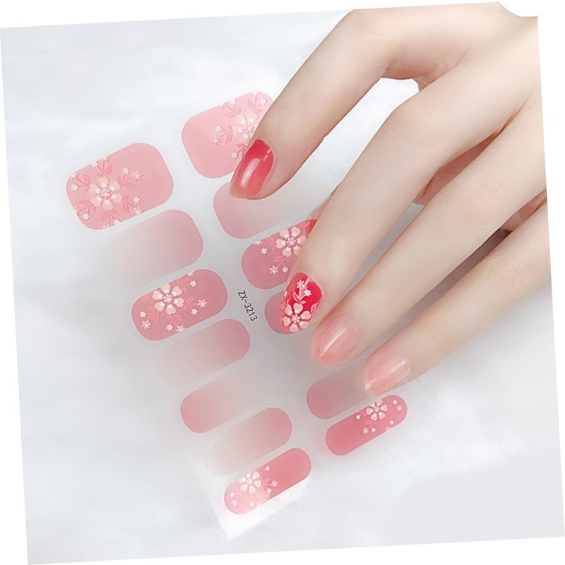 OHPHCALL 3pcs DIY Nail Art Stickers Full Nail Cover Fake
