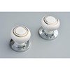Designer Levers - Ceramic Round Door Knob - Polished Chrome