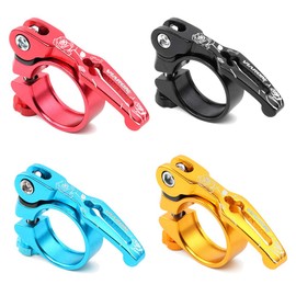 Lohas Select Aluminum Alloy Bicycle Quick Release SeatPost Clamp 34.9mm 31.8mm MTB Bike Road Bike Casual Bike Seatpost Clamp (Black, 1.37in（34.9mm）)
