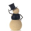 Elanze Designs Mr. Snowman Winter White 8 inch Resin Stone