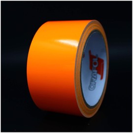 Finest Folia Decorative Shiny Strips for Car, Motorcycle, Boat, Model Making, Silver, Chrome, 10 Metres, neon orange