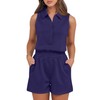 ANRABESS Romper for Womens 2025 Summer Dressy Casual Sleeveless V
