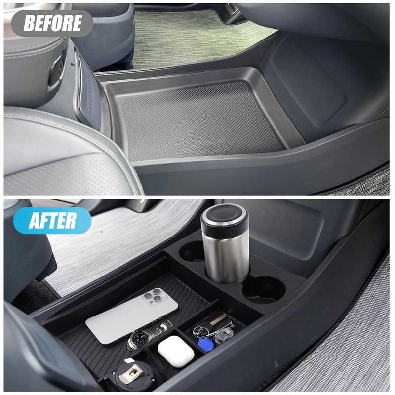 Lower Center Console Organizer Tray Compatible with Rivian R1T &