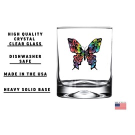 Rogue River Tactical Butterfly Old Fashioned Glass Gift For Her