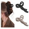 Oneasmot Bow-Ribbon-Shape Hair Claw Clips (2-Pack), Matte Large Hair Barrette