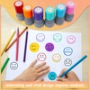 Self-Inking Teacher Stamp Set, 6 Pieces Stamps for Children, Reward