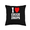 I Heart (Love) Cough Drops Lozenges Relief Sick Menthol Throw