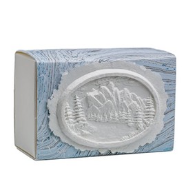 The Favorite Place Burial Urn Box, (to The Mountains Large), Biodegradable for Ground Burial, Scattering Cremated Ashes in Earth Friendly Eco Urn, Adult Size (Large, Mountain Glacier Blue)