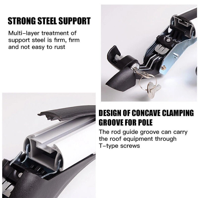 Geartronics Car Top Roof Rack Cross Bars Aluminum Alloy Aero
