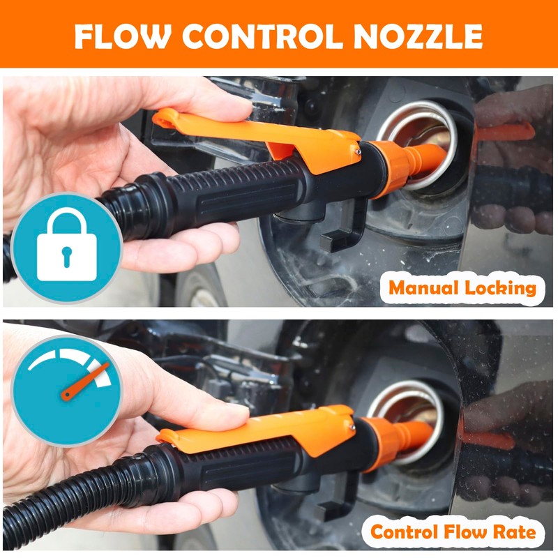 Portable Battery Powered Liquid Transfer Pumps, Adjustable Flow Siphon Transfer
