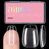 AILLSA Short Coffin Nail Tips Clear Gelly Nails Tip Half