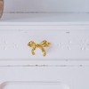 PASOLABE 2Pcs Gold Bow Knobs for Dresser, Bow Cabinet Knobs