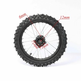 Unbranded 2.50-14 Front Wheel 60/100-14 Tire Rim Rotor for 125cc 110cc CRF50 SSR Dirt Bike