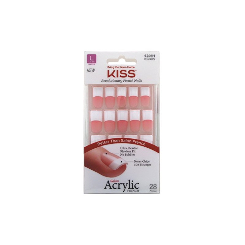 Kiss Salon Acrylic French Kit Team Player Long (2 Pack)