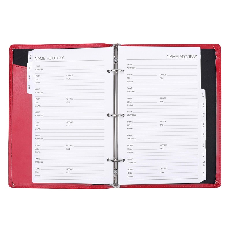 Office Depot Vinyl Ringbound Telephone/Address Book, 6 5/16in. x 9,