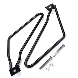 Mxzzand 2pcs Motorcycle Saddle Bag Brackets Support with XL883/1200 HD1450/1584 (Black), black
