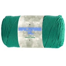 Art of Yarn Polyester Macrame Cord XL 250g 3mm x 142 Yards Crochet Macrame Rope Bag Crafts Wall Polypropylene Hangings Hilo String Twine Rug Thread Gift for Knitting 1 Skein Bright Green 99168