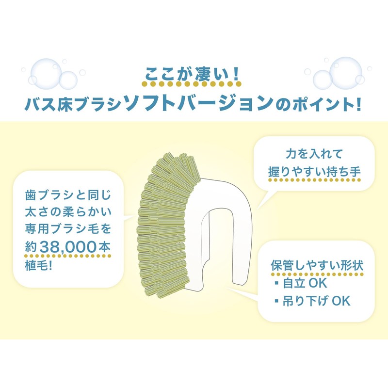 Brosse Brush Craftsman Series, Bath Floor Brush, Soft Type