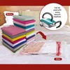 Vinsani 3 Pack Reusable Vacuum Storage Bags with Double-Zip Seal