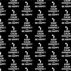 GRAPHICS & MORE Keep Calm Disinfect and Be Happy Gift Wrap Wrapping Paper Rolls