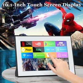 FancyAug Small Smart tv,Portable TV with Touchscreen LCD Monitor,Built in Apps,Support SD,WiFi,Bluetooth,USB,HDMI Input,Mini TV Design for Home, Kitchen, RV, and Travel Use