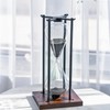 Large Black Iron Craft Hourglass Timer 60 Minutes,Modern Hour Glass