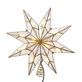 Kurt S. Adler UL3149 Treetop, White, Gold