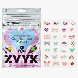 ZVYK Pimple Patches Cute for Face (28 Unique Acne Patch Designs) | Hydrocolloid, Salicylic Acid, Tea Tree | Strong Adhesion, Waterproof, Vegan | Confidence Patch Be You